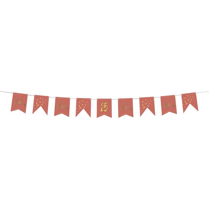 DIY Happy Birthday Guirlande Golden Dusk - 4 m