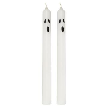Halloween spook kaars 2x - 24x2,2 cm