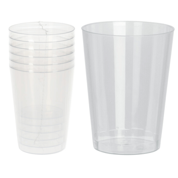 280 ml drinkglazen 6x stevig plastic herbruikbaar
