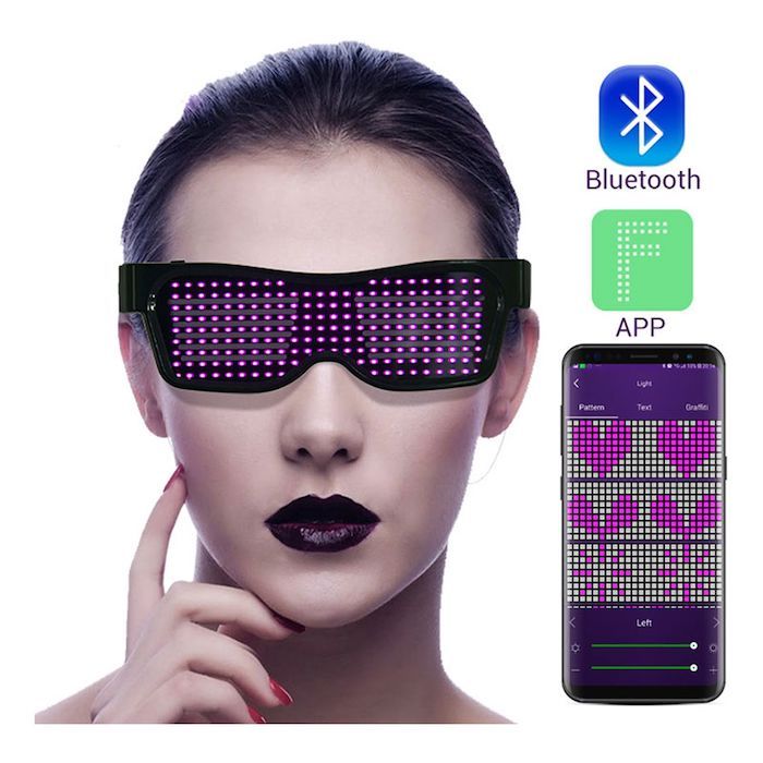 LED Bluetooth Brillen - Roze