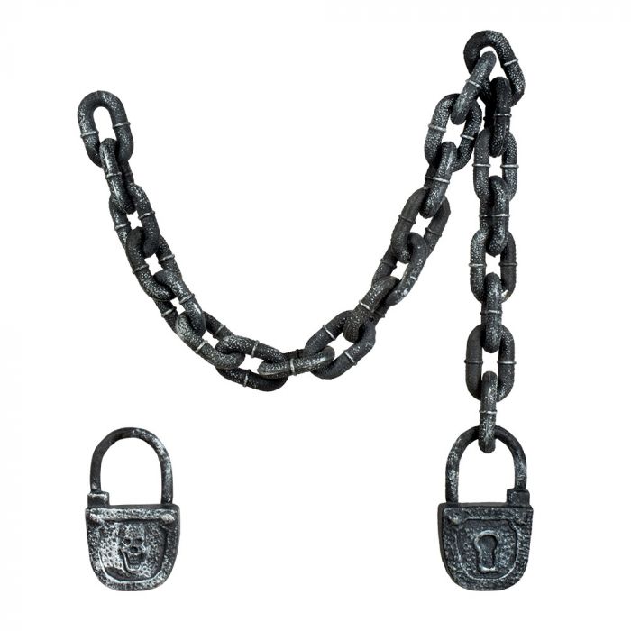 Griezelige ketting met slot - 120 cm
