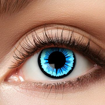 Contactlenzen blauw en wit engel