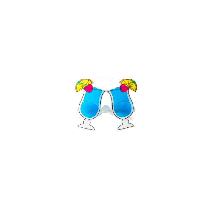 Hawaï cocktail zonnebrillen blauw – onesize
