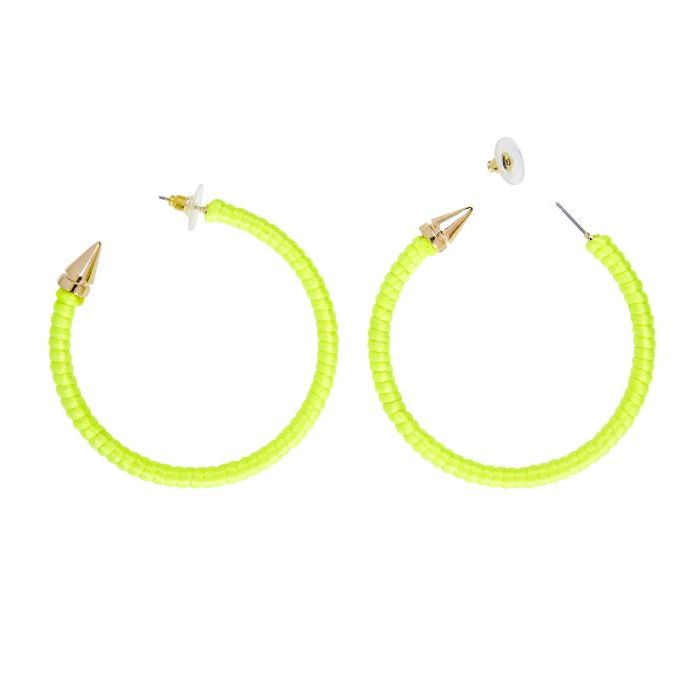 80's Oorringen Hoops Geel