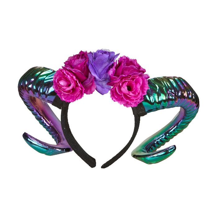 Multicolor Ramshoorn met bloemen