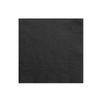 Zwarte 3-Lags Servetten 20x - 33 x 33 cm