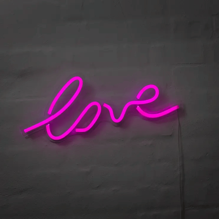 Love neon LED bord - 18x45 cm