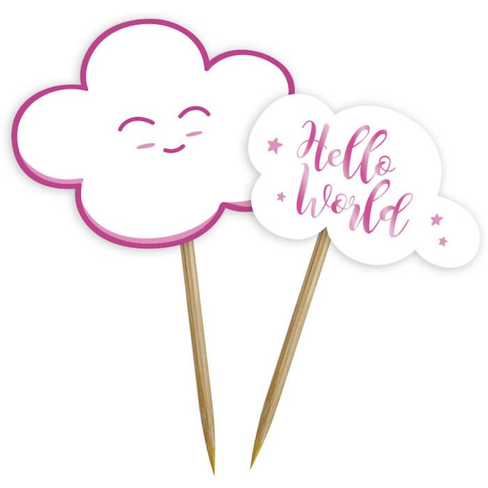 Babyshower prikpennen roze 24x