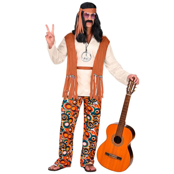 Hippie-set met vest, riem en haarband