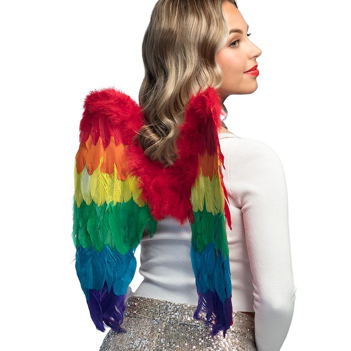 Pride Regenboogkleurige Engelenvleugels - 50x50 cm
