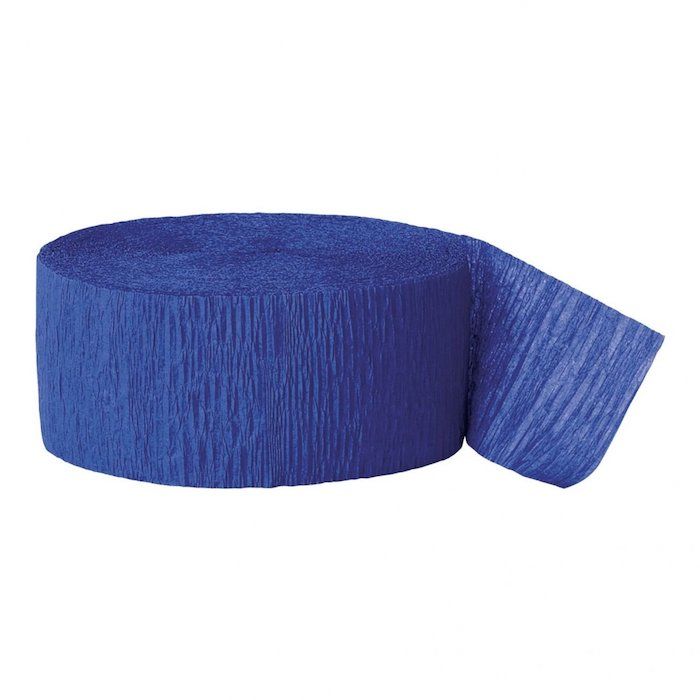 Blauwe Crepe Streamer 24 meter