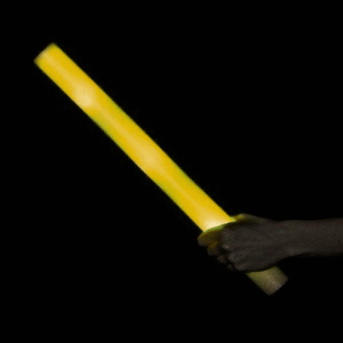 LED schuimstaaf Geel - 47 cm