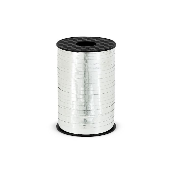 Cadeauband metallic zilver 225 m.