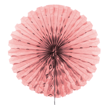 Roze honeycomb waaier - 45 cm