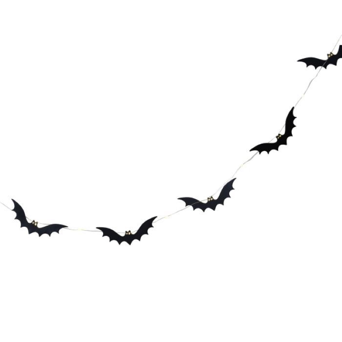 Halloween vleermuis LED lichtsnoer - 2 m
