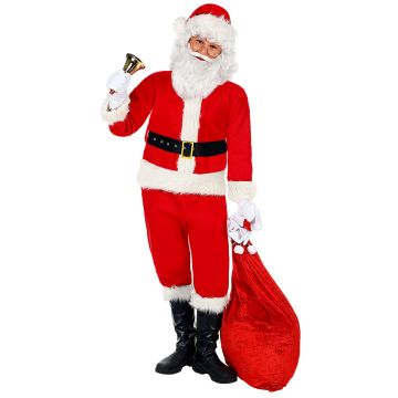 Kerstman kostuum in 6 delen voor jongens