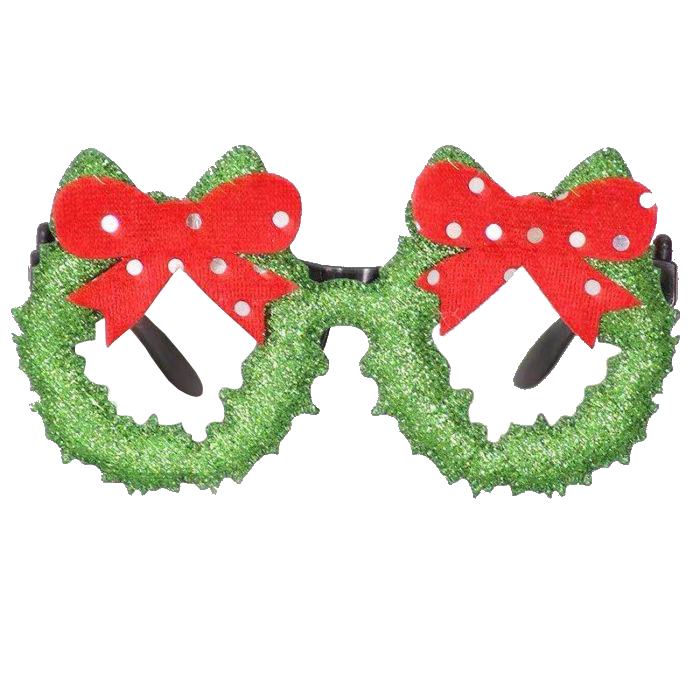 Kerstbril met Kerstkrans