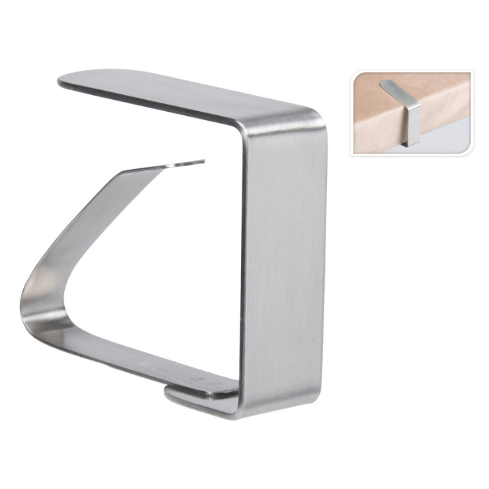 Tafelklemmers roestvrij staal 4x - 5x6x1,6 cm