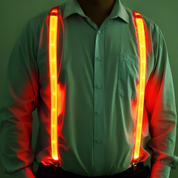 Rode LED-bretels neon 