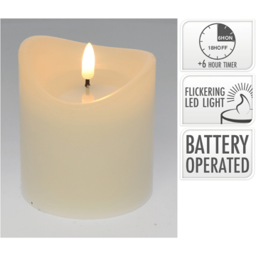 LED blokkaars wit - 9x9x10 cm