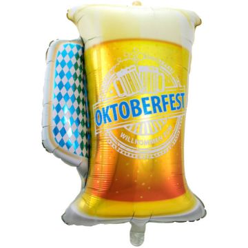 Oktoberfest bierglas Folieballon - 60x80 cm