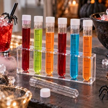 Reageerbuis 6x met dop voor drankjes 13 ml
