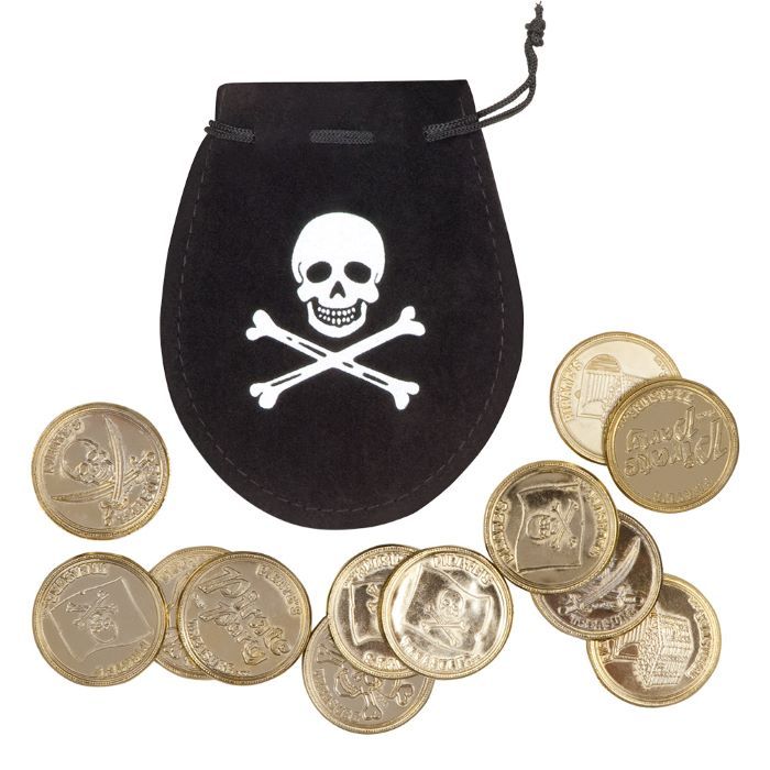 Piratenzak met 12 gouden munten
