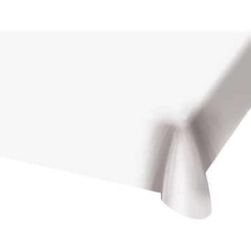 Wit plastic tafelkleed - 130 x 180 cm