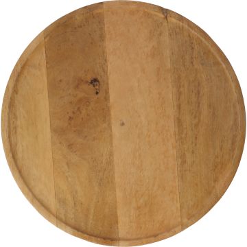 Ronde serveerschotel van mangohout, ca. Ø 38 cm