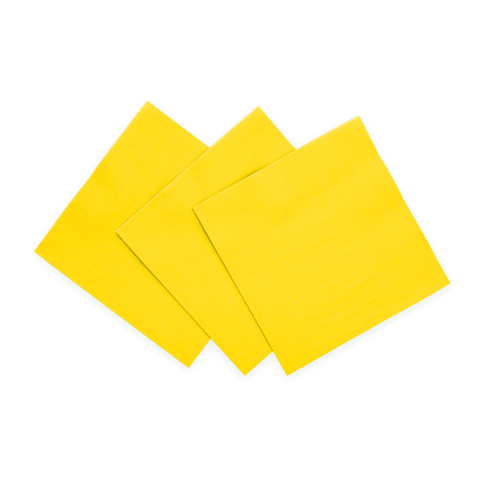 Gele servetten 20x - 33x33cm