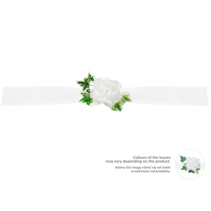 Witte tule slinger voor auto - 1,7 meter