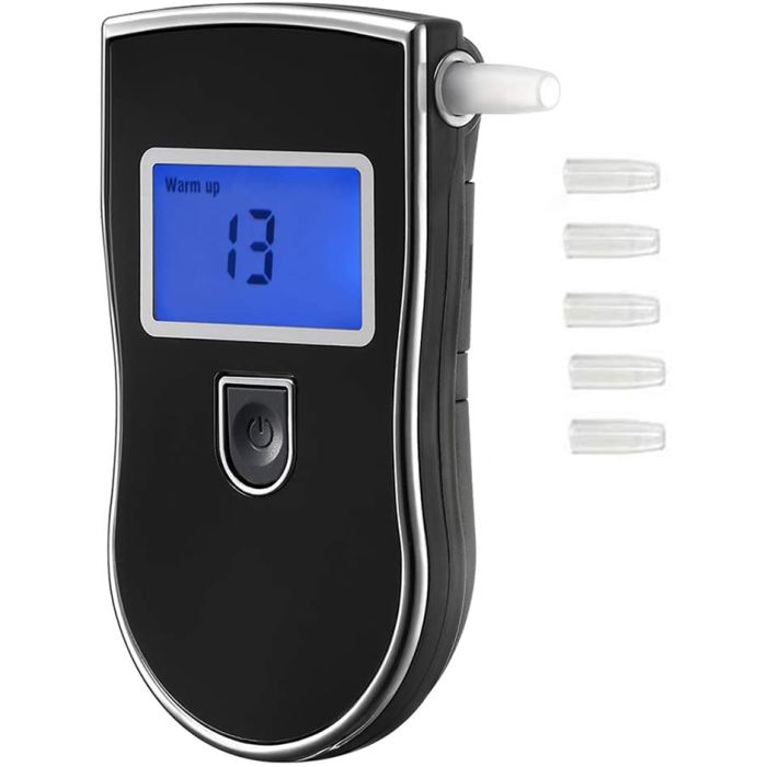 Digitale alcoholmeter met 5 mondstukken