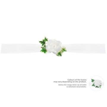 Witte tule slinger voor auto - 1,7 meter