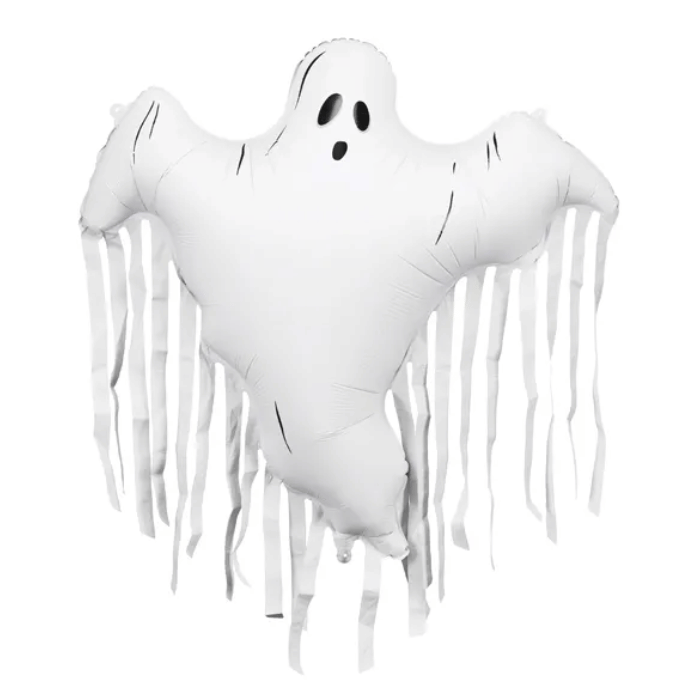 Spook folie ballon m. franjes - 93x86 cm