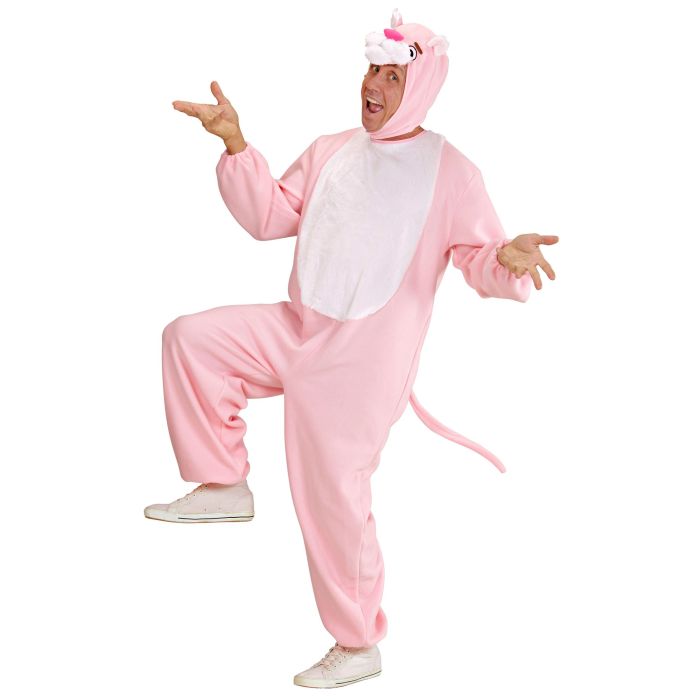 Leuk roze panterkostuum voor volwassenen