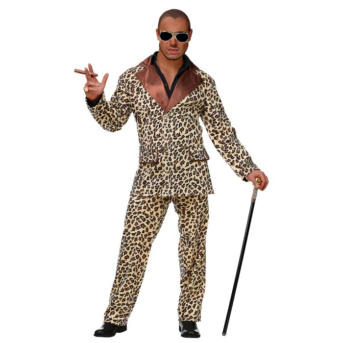Luipaardpatroon disco-jasje voor heren