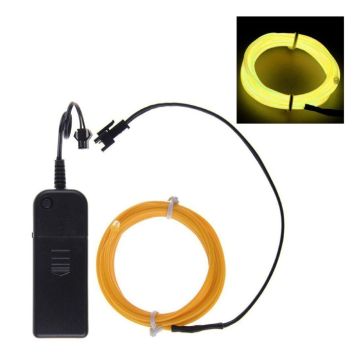 Neon gele LED draad - 3 m