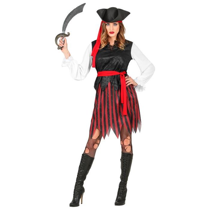 Piraten vrouw kostuum - 5 delen