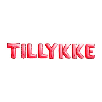 Tillykke folieballon rood - 35 cm