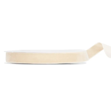 Beige fluwelen lint 15 mm / 10 m