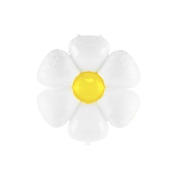 Witte Bloem Folieballon - 103 cm 