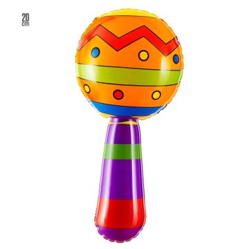 Mexicaanse Opblaasbare Maracas met Geluid - 20 CM