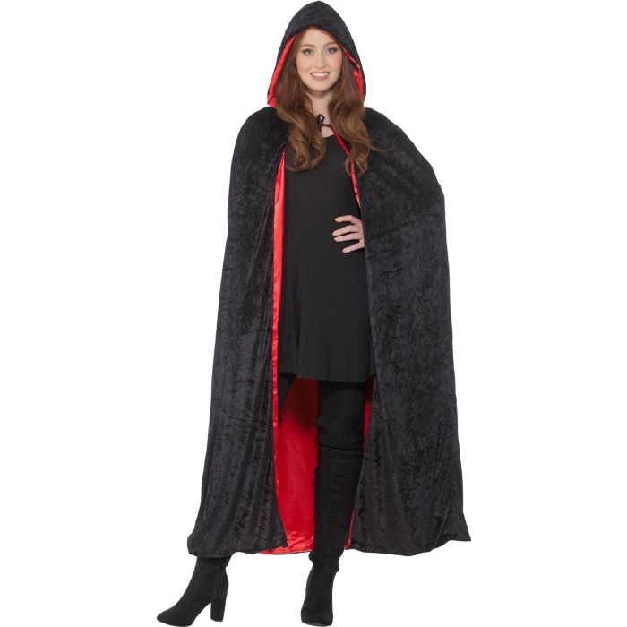 Deluxe cape met kap one-size voor vrouwen