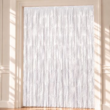 Witte Glittergordijn - 100 x 240 cm