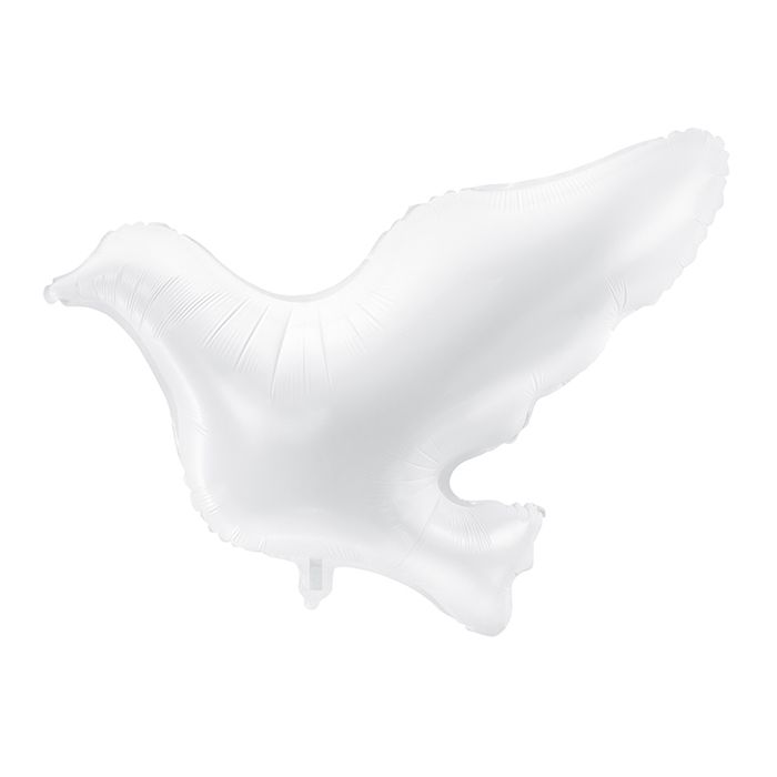 Witte duif ballon - 77 cm 
