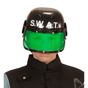 SWAT kinderhelm met groen vizier 