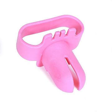 Roze ballonbinder van kunststof - 5,5x7,5 cm