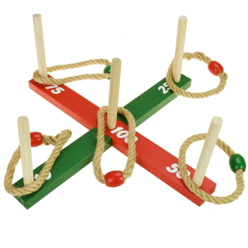 Houten ringenspel incl 5 ringen