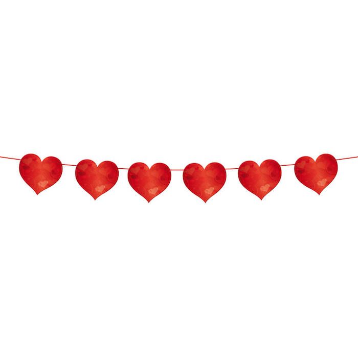Grote Hart Slinger Rood - 6 m