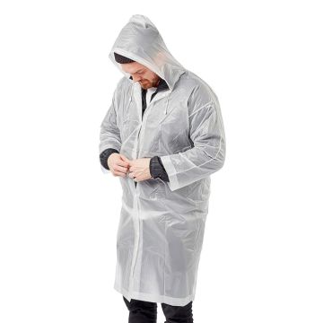 Transparante regenponcho one-size in stevige kwaliteit